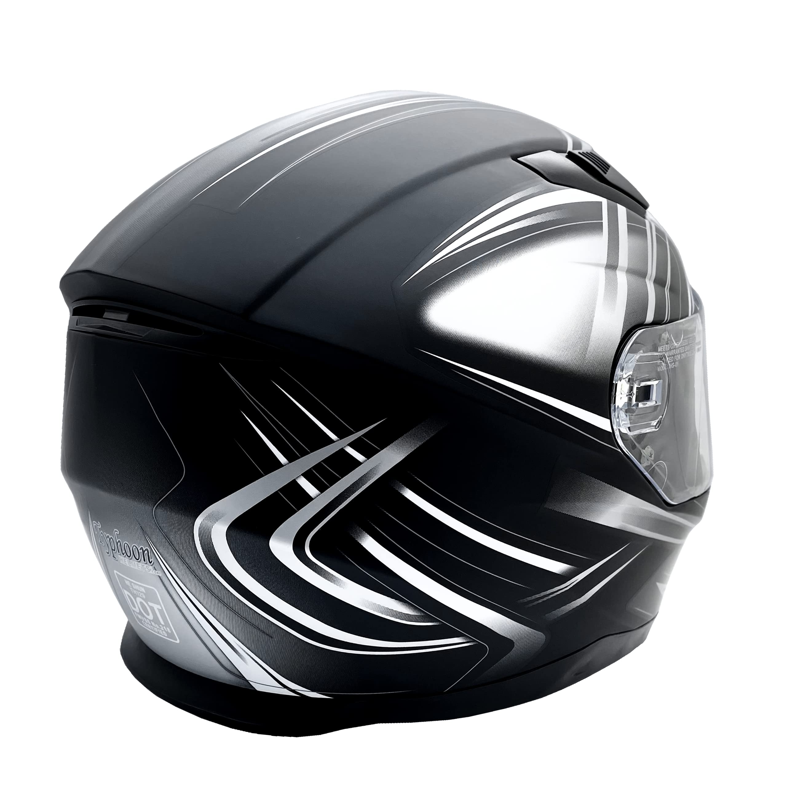Typhoon Adult Full Face Snowmobile Helmet with Heated Dual Lens Shield - Winter Riding Gear for Motorcycle, ATV & Snow Sports