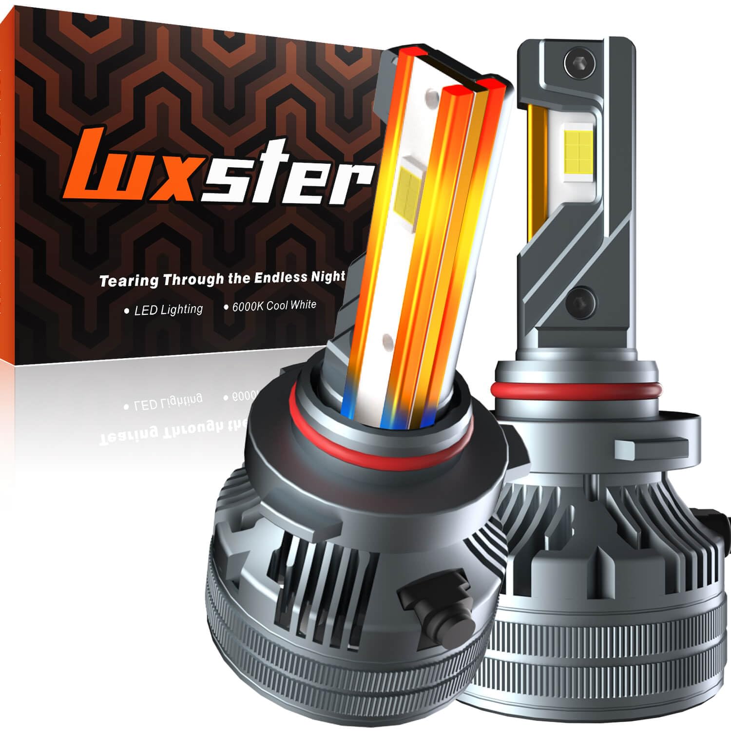 LUXSTER 2024 40,000LM 9005 HB3 LED Bulbs - 9145 H10 Foglight, Triple Copper Pipes, Ultra-Bright TalonLED Chips, 6000K Pure White, IP68 Waterproof, Plug-N-Play Installation (Pack of 2) - Perfect for Off-Roading, Night Driving & Foggy Conditions