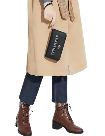 Coach Disney X Coach Long Zip Around Wallet - Signature Canvas Interior with Lovely Mess Motif | Stylish & Durable Women's Wallet for Everyday Use, Travel & Gifts