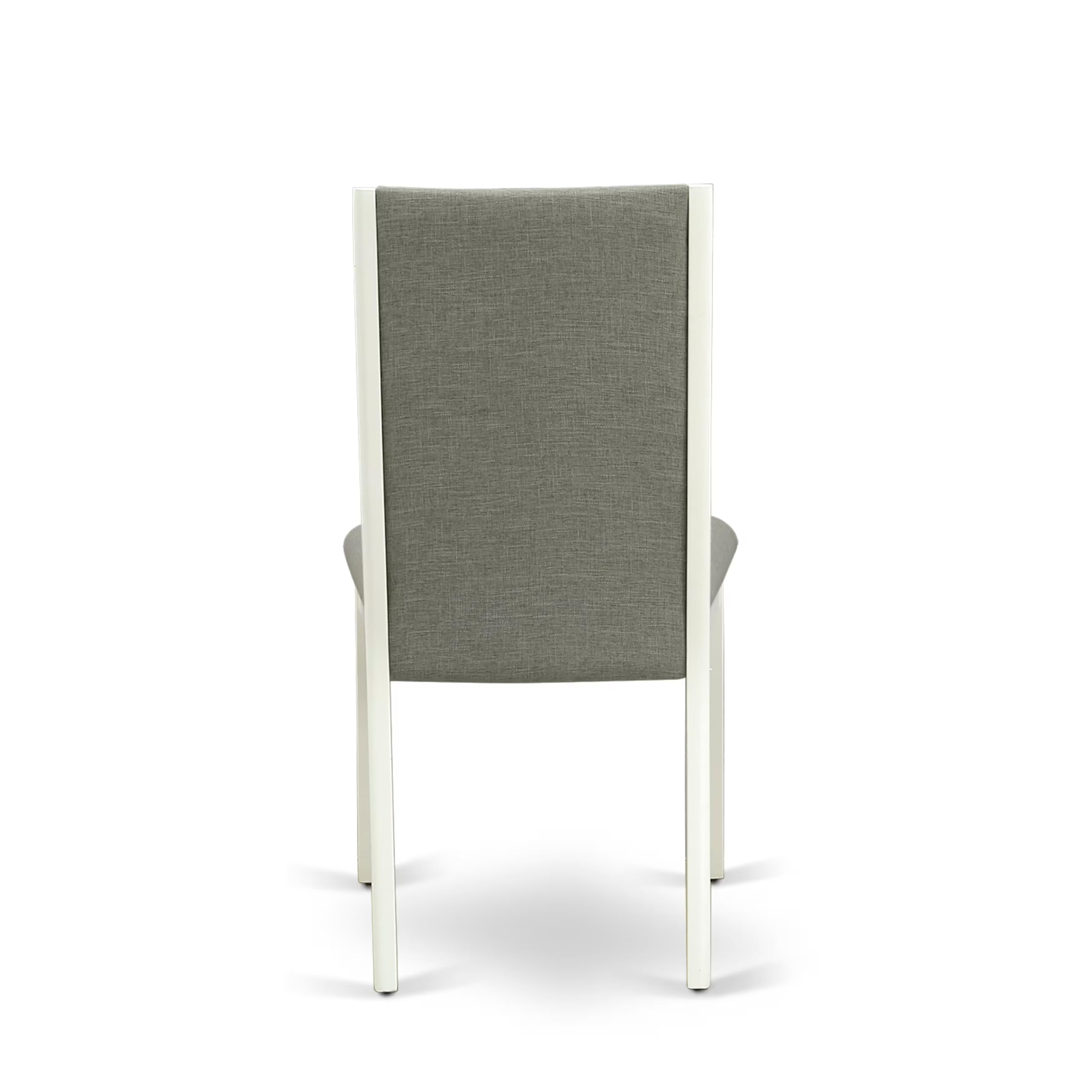 East West Furniture 5-Piece Kitchen Table Set for 4 - 36x60 Inch Rectangle Dining Table with V-Legs & 4 Shitake Linen Fabric Parsons Chairs, Multi-Color - Perfect for Small Dining Rooms, Breakfast Nooks, and Cozy Family Meals