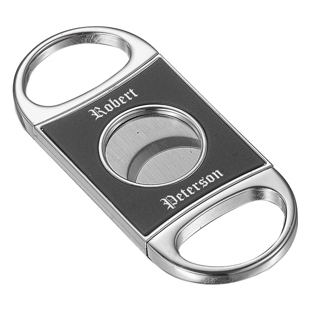 Premium Vincent Gunmetal Double Guilloche Cigar Cutter - Sharp Stainless Steel Blades for Perfect Cuts | Ideal for Cigar Aficionados, Gifts & Special Occasions