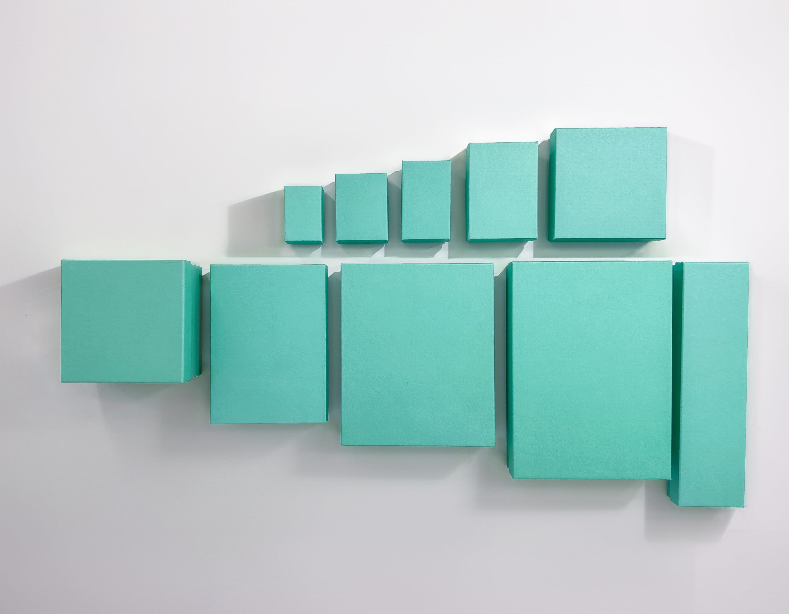 TheDisplayGuys - 100-Pack #99 Cotton Filled Cardboard Jewelry Gift Boxes (5 Sizes Assortment) - Teal Green - Perfect for Jewelry Storage, Shipping, and Retail Display