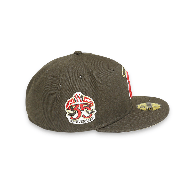 Los Angeles Angels 35th Anniversary Brown 59FIFTY Fitted Hat for Men - Official MLB Baseball Cap for Sports Fans & Collectors - Perfect for Games, Gifts, and Everyday Wear