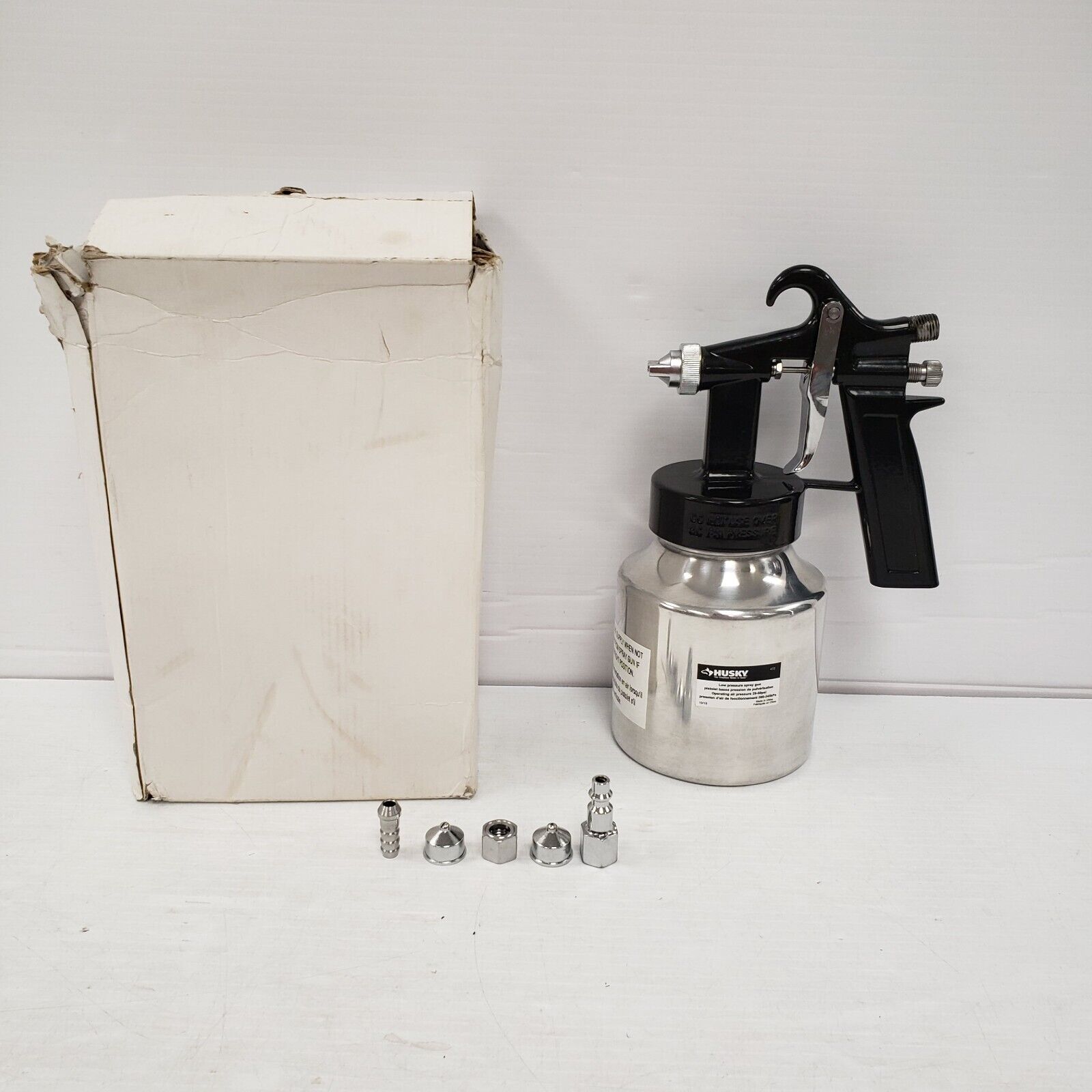 Husky 472 Low Pressure Paint Spray Gun - Professional HVLP Sprayer for Furniture, Cabinets, and DIY Home Projects