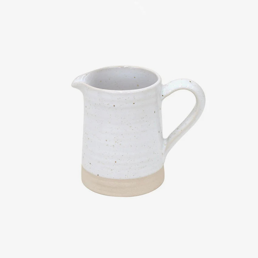 CASAFINA Fattoria Small Pitcher and Creamer Set - Elegant Ceramic Milk Jug for Coffee, Tea & Kitchen - Perfect for Breakfast, Dining & Home Decor