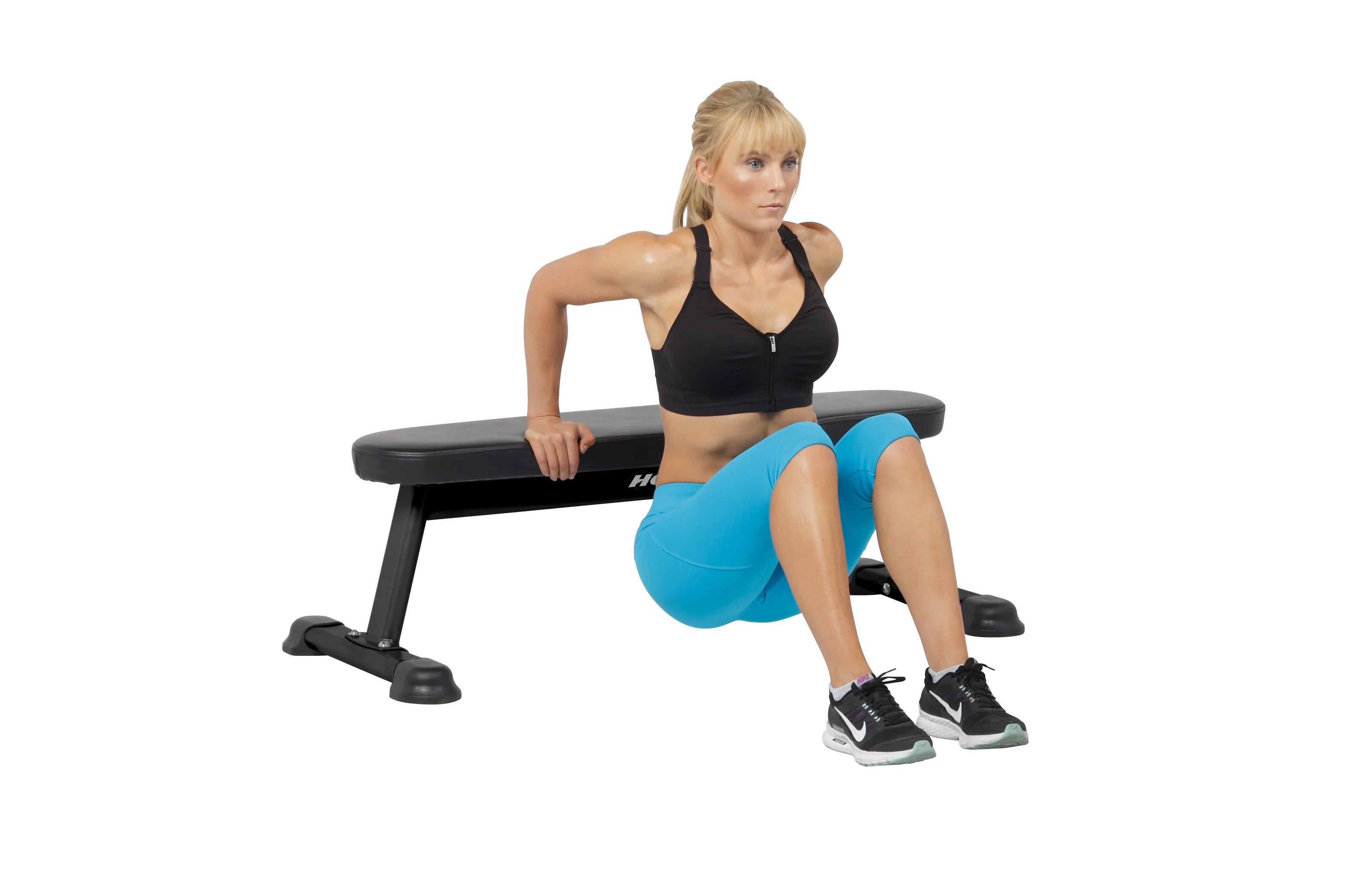 Hoist Flat Utility Bench (HF 5163) - Adjustable Weight Bench for Home Gym, Strength Training & Full Body Workouts - Perfect for Dumbbell Exercises, Sit-Ups & Fitness Training