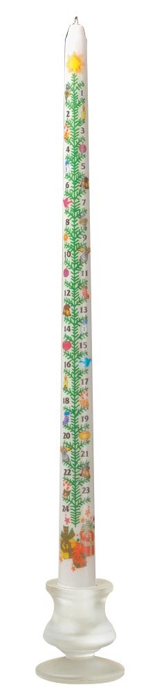 Biedermann and Sons 15 Inch Advent Candle - Pure Beeswax Christmas Candle for Church & Home Decor - Perfect for Holiday Celebrations, Worship Services & Festive Centerpieces