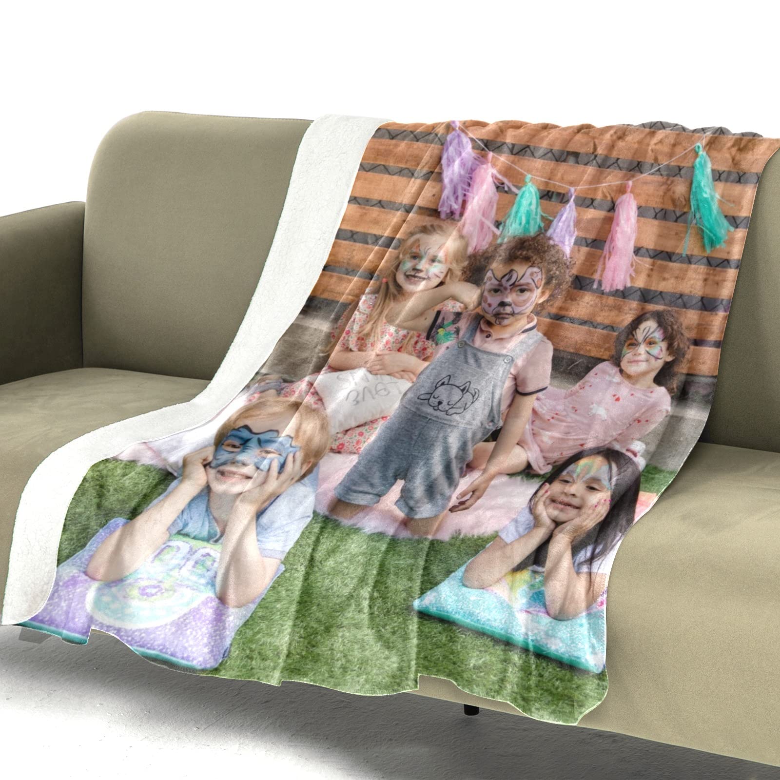 Custom Photo Blanket - Personalized Baby Blanket Gift for Boys & Girls | Birthday Souvenir, Newborn Gift | Perfect for Nursery, Baby Showers & Special Occasions