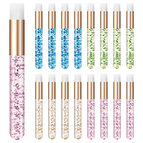 17 PCS Lash Shampoo Brushes Set - Kirecoo Professional Eyelash Extension Cleaning Brushes for Deep Cleansing, Glitter Crystal Lash Brushes for Nose Pore & Eyelash Care - Perfect for Salon, Spa & Home Lash Extension Maintenance