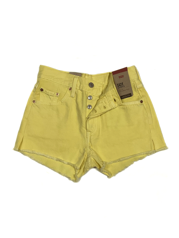 Levi's Women's 501 Original Shorts - Light Yellow Denim Shorts for Women | Casual Summer Outfits & Beach Wear