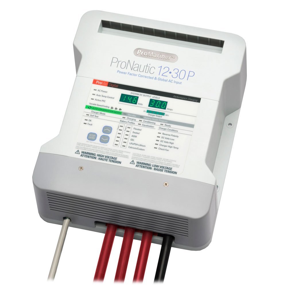 ProMariner ProNautic 1230P 30 Amp 3 Bank Marine Battery Charger - Perfect for Boats, Yachts & RVs - Fast Charging & Waterproof Design