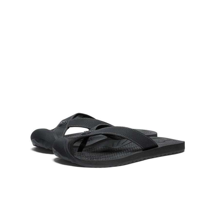 Women's Barbados Flip Flops - Comfortable Beach Sandals for Summer | Black & Steel Grey | Perfect for Pool, Beach, and Vacation Wear