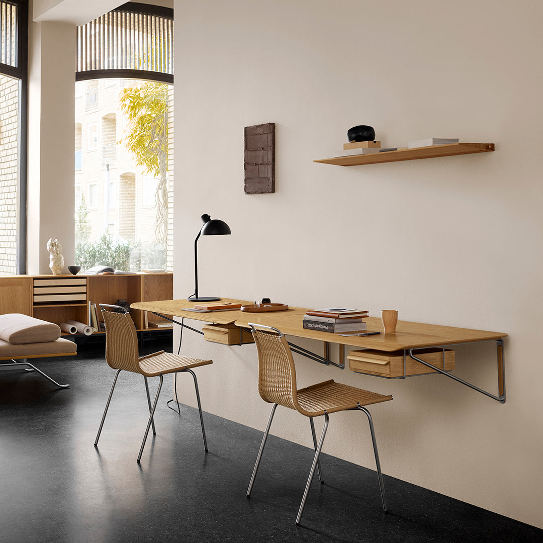 AB019 Wall-Mounted Desk with Drawer - Space-Saving Home Office & Study Workstation for Small Rooms