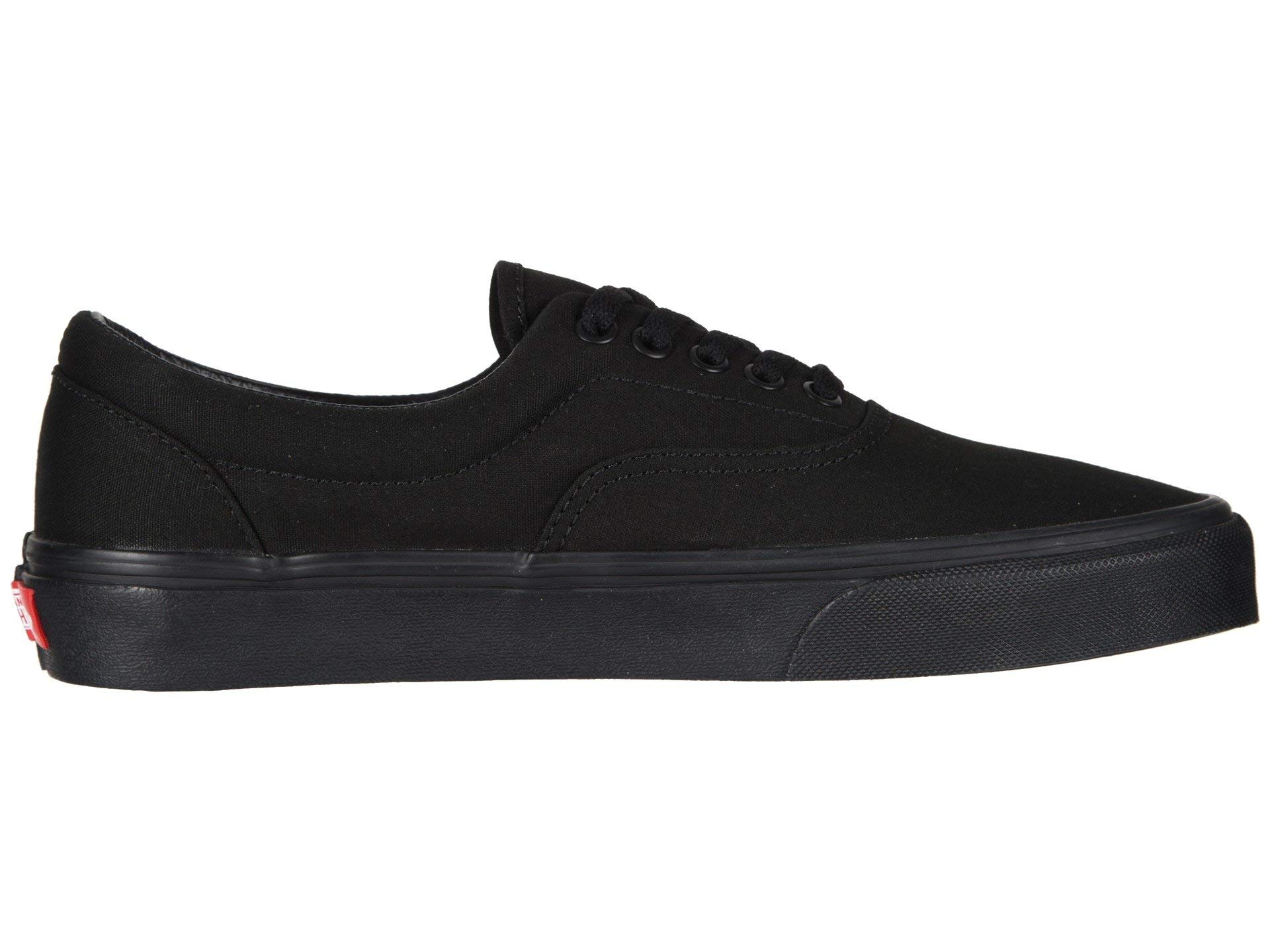 Vans Unisex Era Skate Shoes - Black/Black, Size 4 - Comfortable Canvas Sneakers for Men & Women - Perfect for Skateboarding, Casual Wear & Street Fashion