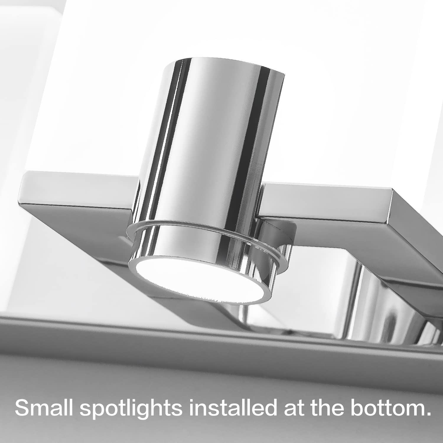 Modern LED Dimmable Bathroom Vanity Light - 5 Lights Chrome Fixture (Cool White 6000K) for Home Decor