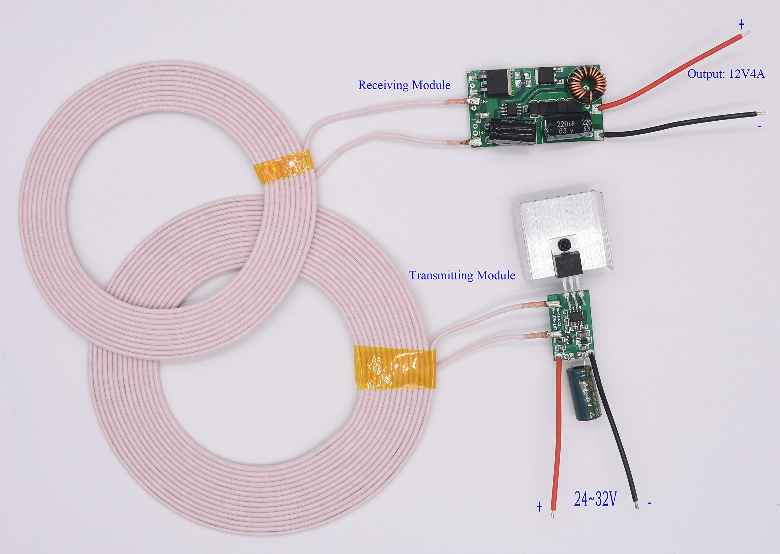Taidacent 24-36V to 12V 4A Wireless Charging Module - DC Power Converter for DIY Electronics, Smartphones & IoT Devices - Perfect for Home Automation & Portable Charging Solutions