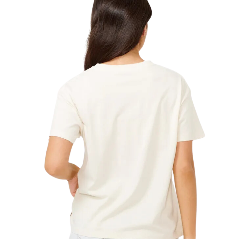 Ripcurl Women's Tropicana Relaxed Fit T-Shirt - Soft Cotton Casual Tee for Beach, Surfing & Everyday Wear