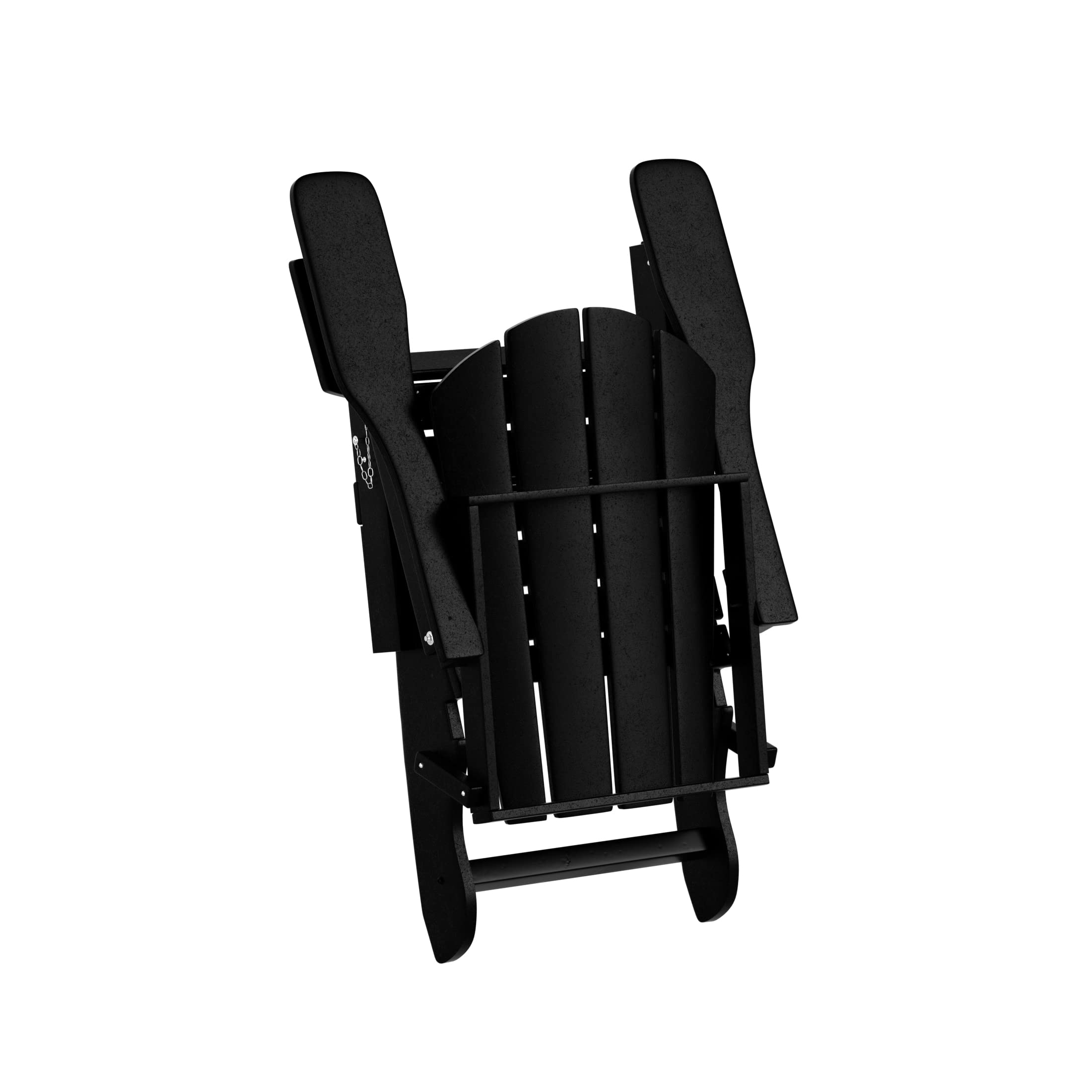 WestinTrends Malibu 2-Piece All-Weather Adirondack Chair Set with Side Table - Durable Outdoor Plastic Patio Furniture for Porch, Deck, Backyard & Garden - Perfect for Relaxing in Black