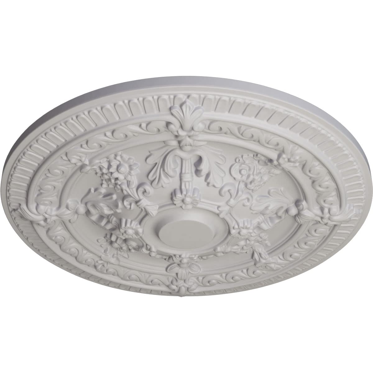 Ekena Millwork Vincent Ceiling Medallion - Hand-Painted Ultra Pure White - Perfect for Victorian & Classic Home Decor, Wedding Venues & Dining Room Ceiling Accents