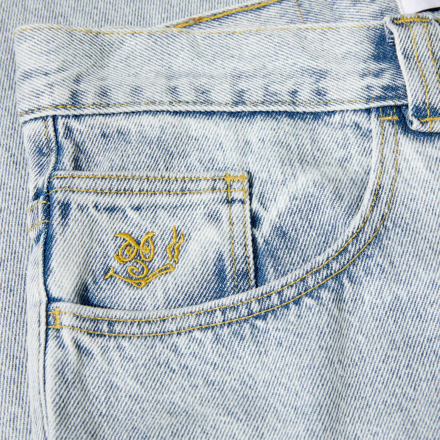 Polar '92 Denim Jeans - Light Blue Wash Vintage High Waisted Straight Leg Jeans for Women | Casual Wear, Street Style, Everyday Outfits