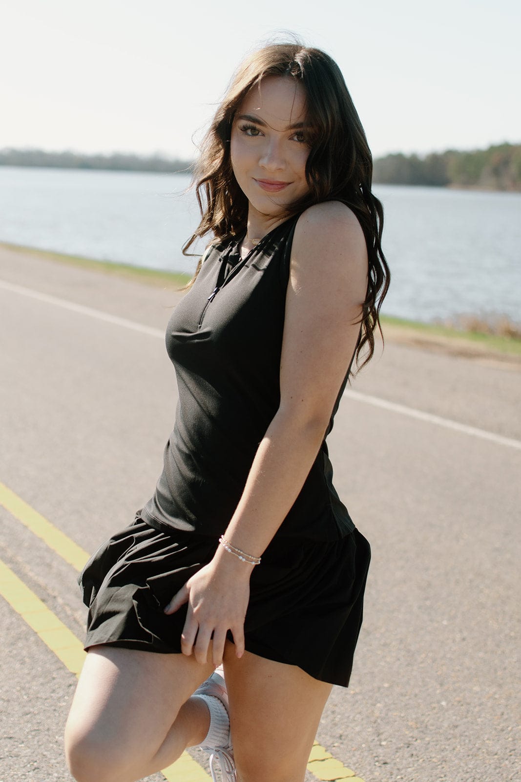 Black Pleated Tennis Skort for Women - High Waist Athletic Skirt with Shorts - Perfect for Tennis, Golf, Running & Workouts