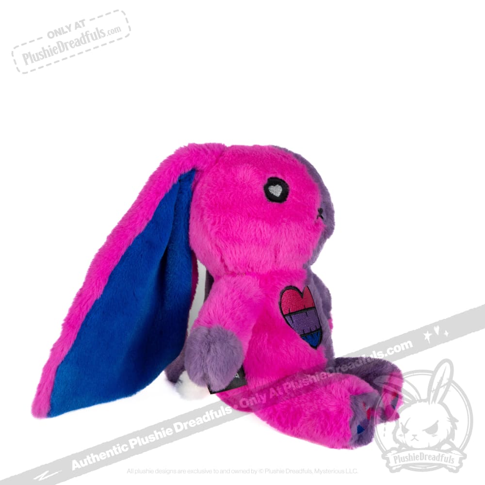 Plushie Dreadfuls Bi Bunny - Soft Stuffed Animal Toy for Kids, Cute Bunny Plushie for Gifts, Bedroom Decor & Anxiety Relief