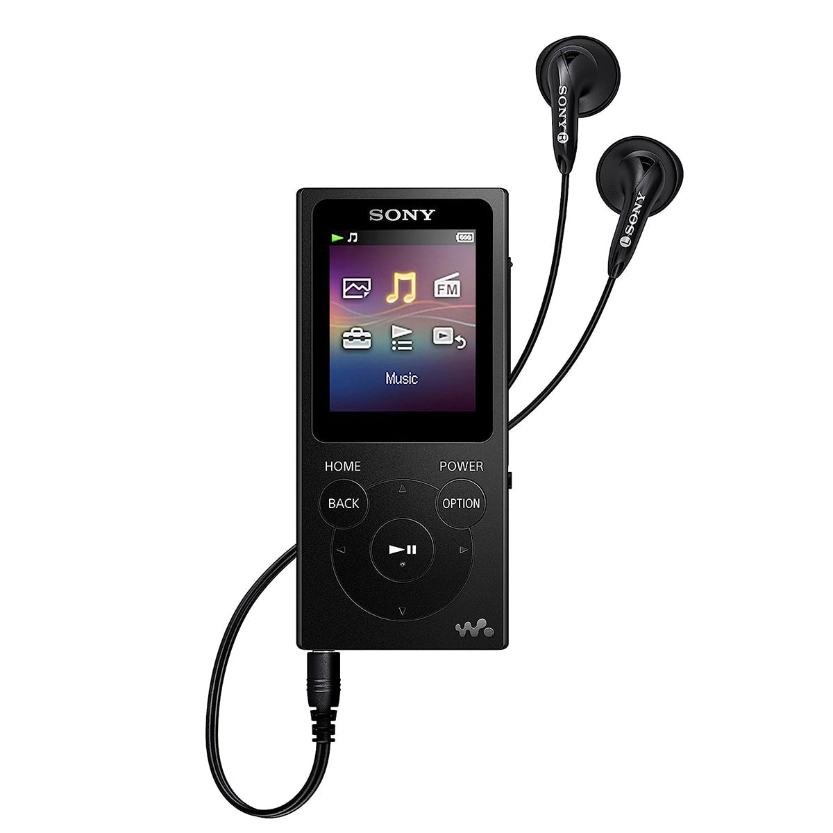 Sony Walkman NW-E394 16GB MP3 Player with Built-in FM Radio & Bluetooth - Includes Noise Cancelling Earphones (Open Box) - Perfect for Running, Gym Workouts & Travel