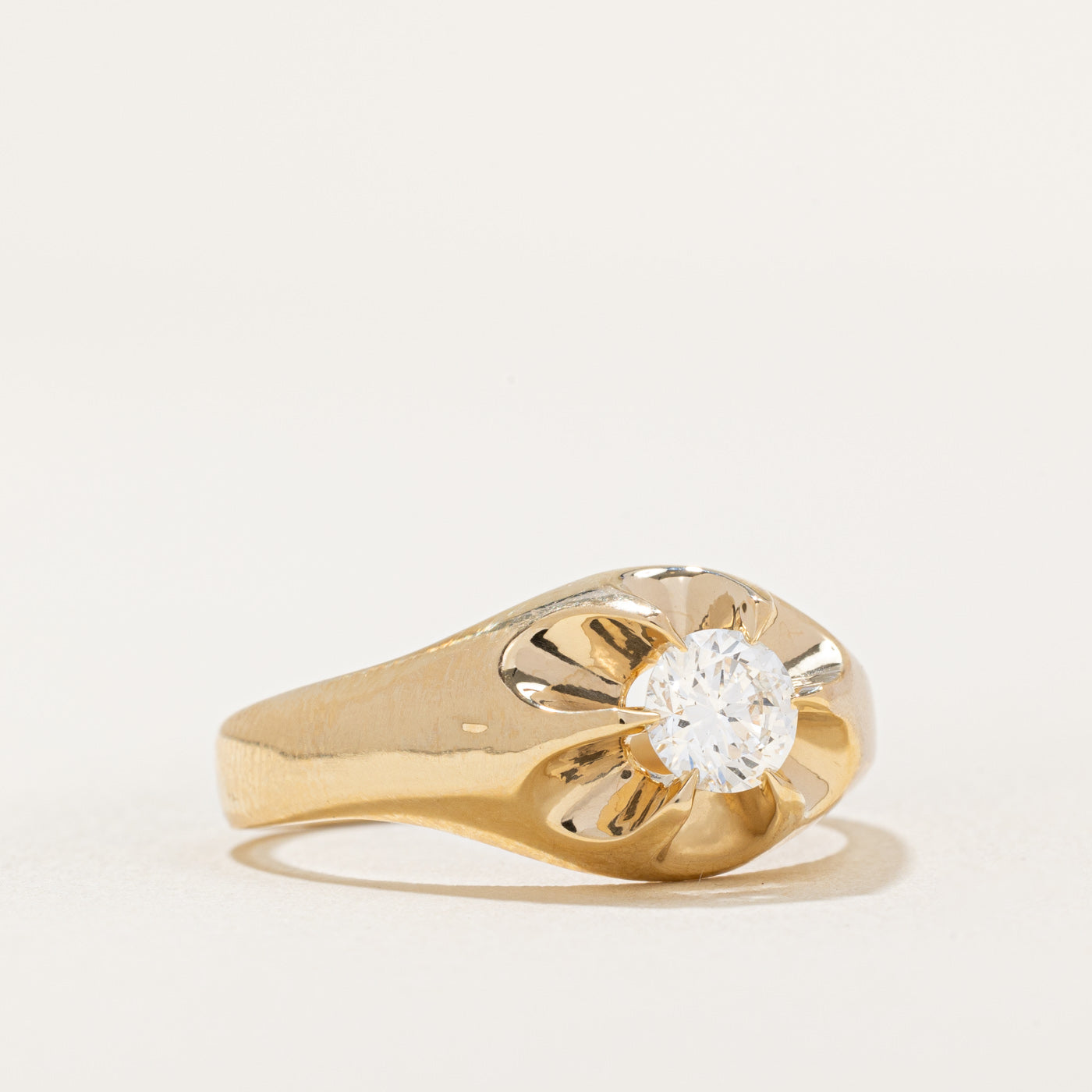 GIA Certified Diamond Belcher Set Ring - 0.57ct, Size 9.5, 100 Ways Design | Elegant Wedding, Engagement & Anniversary Jewelry Gift