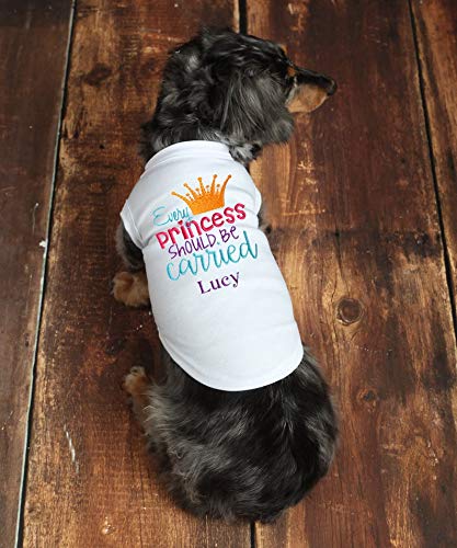 Personalized Princess Dog Shirt with Tiara - Custom Pet Apparel for Special Occasions & Royal-Themed Parties