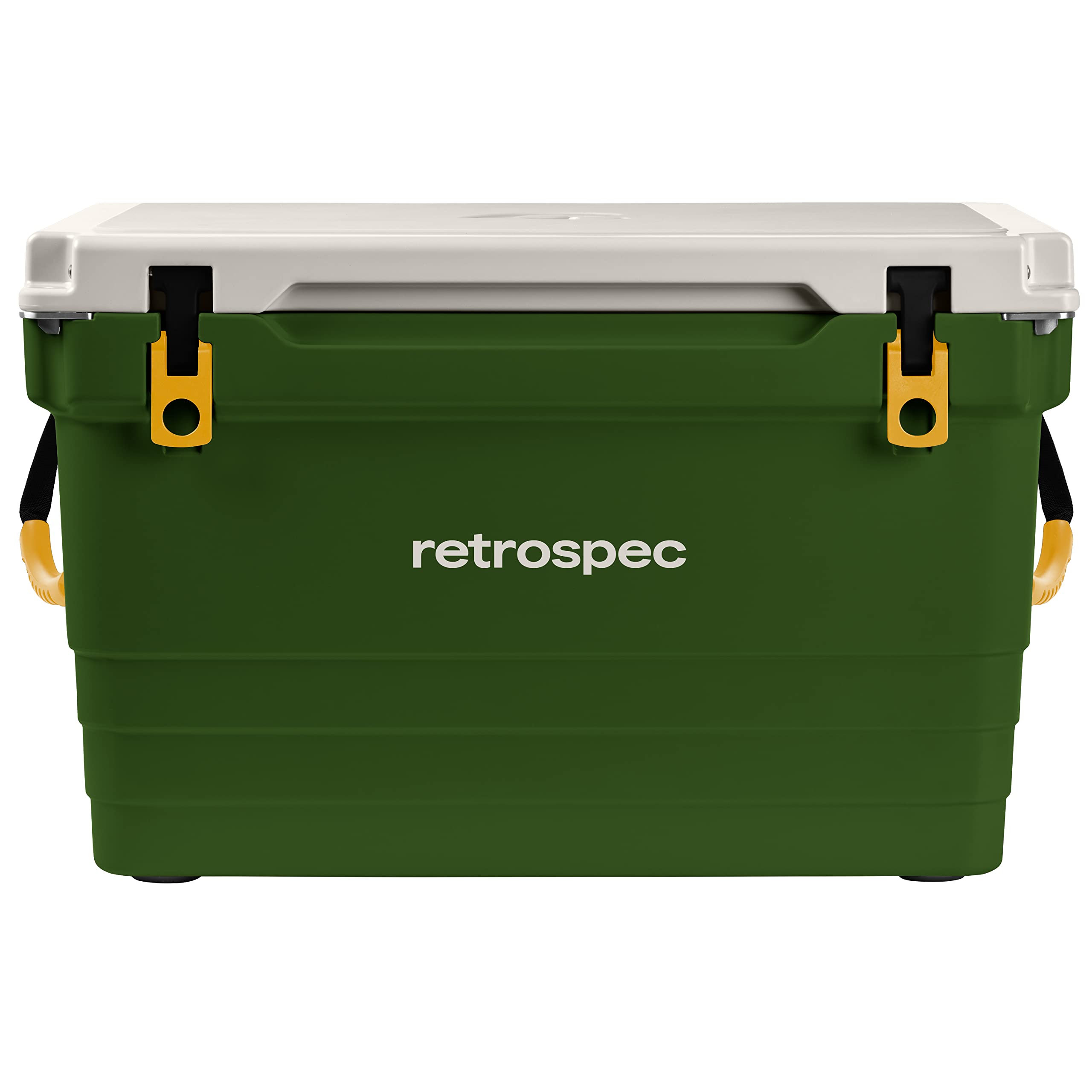 Retrospec Palisade Rotomolded Cooler - Heavy Duty Insulated Ice Chest with Built-in Bottle Opener, Tie-Down Slots & Dry Storage Basket - 25QT, 45QT, 65QT Sizes for Beach, Camping, Picnic, Tailgating & Outdoor Adventures