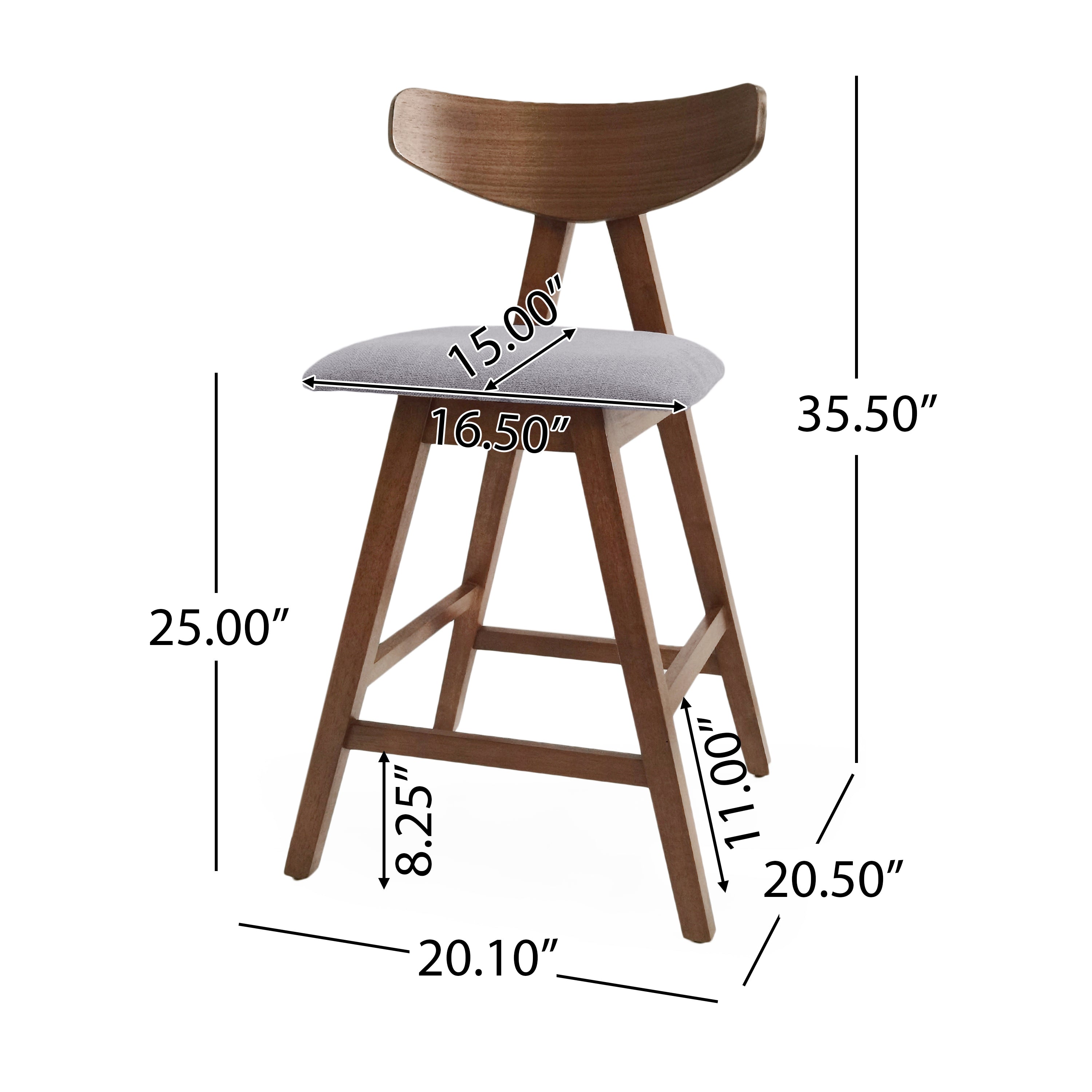 Modern Counter Stools Set of 2 - 24