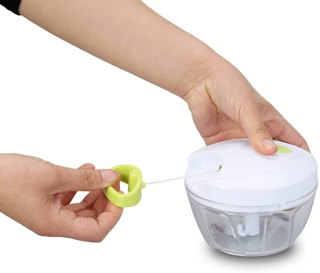 Vinipiak Manual Food Chopper - Hand Pull Vegetable Cutter for Onions, Fruits, Nuts & Herbs | Kitchen Gadget for Salsa, Salad, Baby Food Prep & Cooking | Durable Food Processor & Blender Alternative