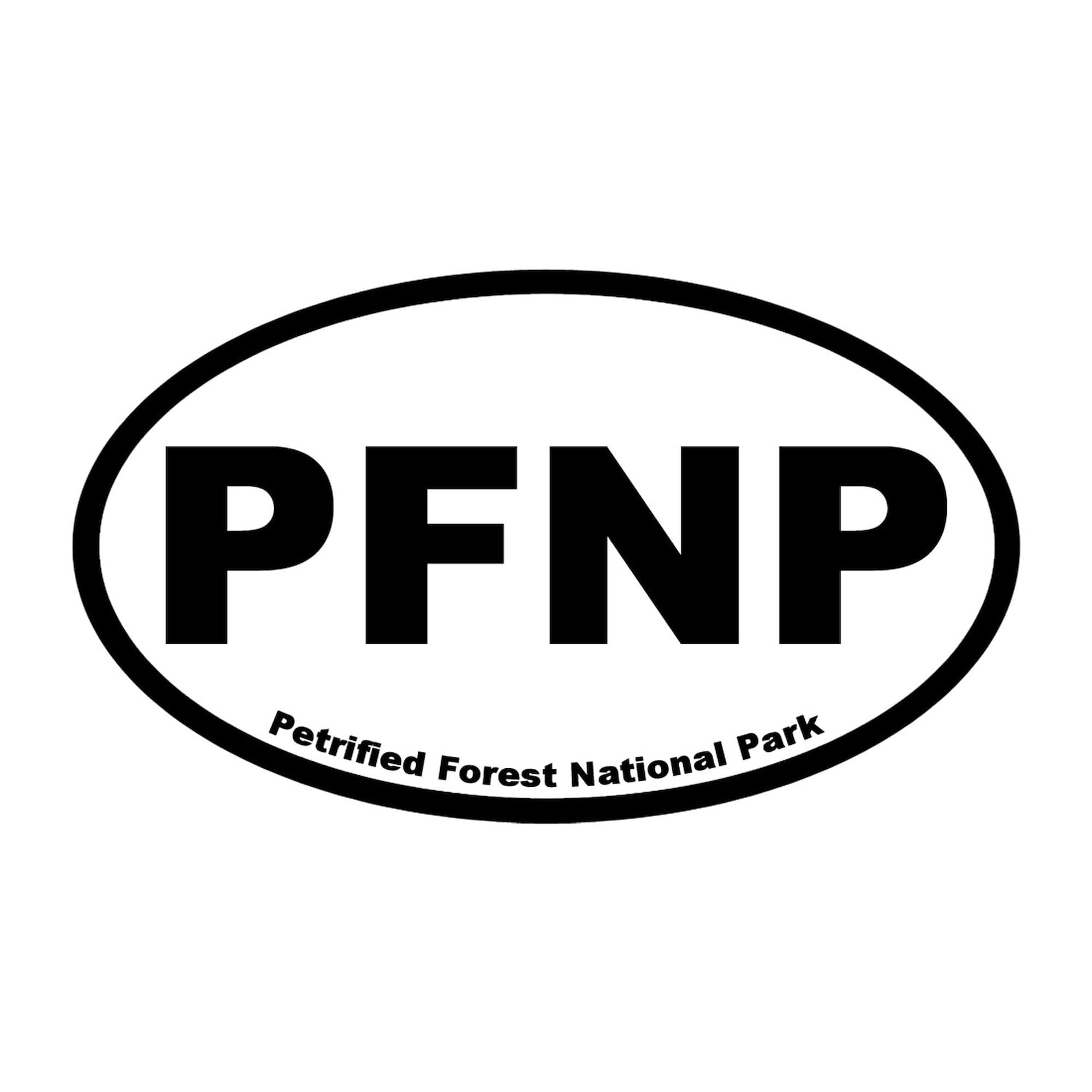 Petrified Forest National Park Oval Car Bumper Sticker - Durable Vinyl Decal for Cars, Laptops & Water Bottles - Perfect for Outdoor Enthusiasts & Nature Lovers