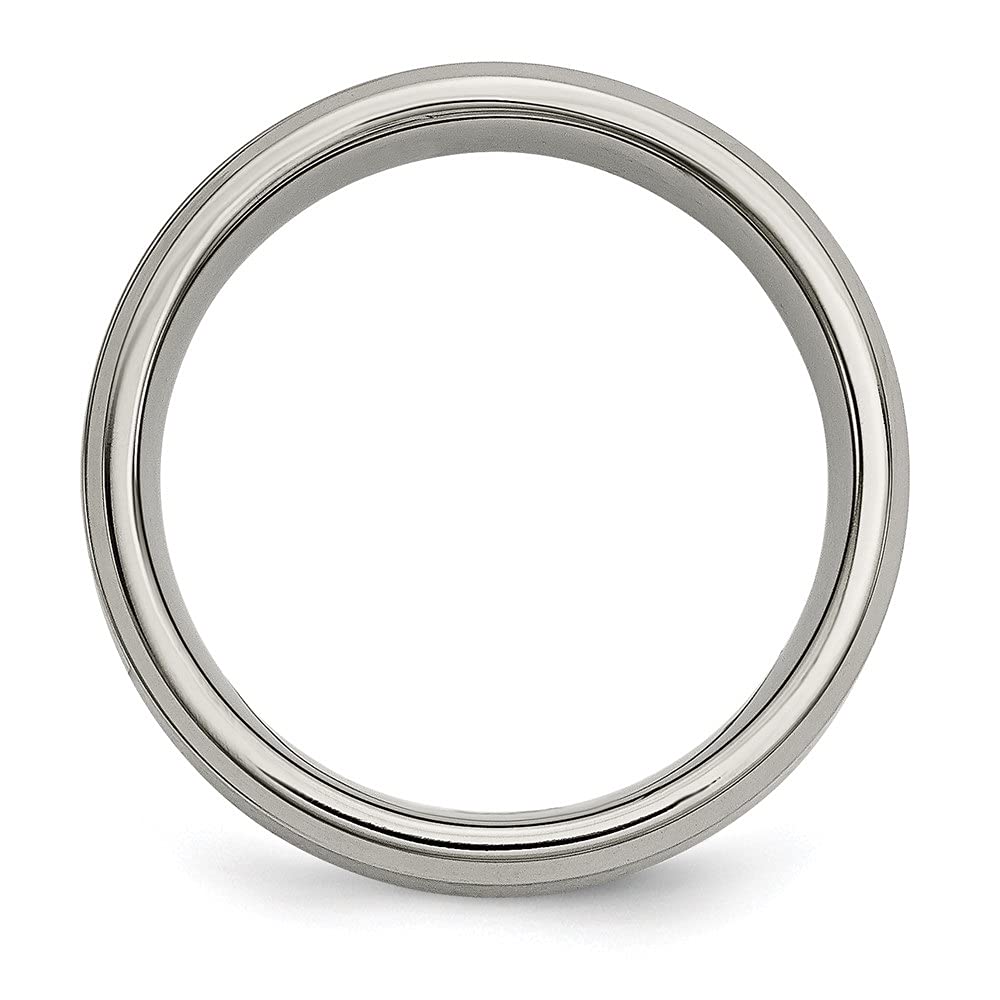 Diamond2Deal Titanium 7mm Round Cut Diamond Engagement & Wedding Band Ring for Men & Women – Perfect for Proposals, Anniversaries, and Special Occasions
