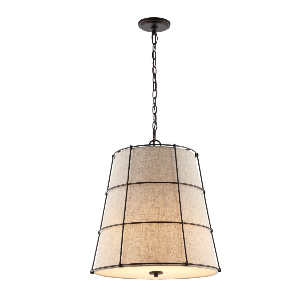 Silas Rustic Farmhouse LED Flush Mount Ceiling Light - Dimmable Modern Fixture for Kitchen, Dining Room & Bedroom Lighting