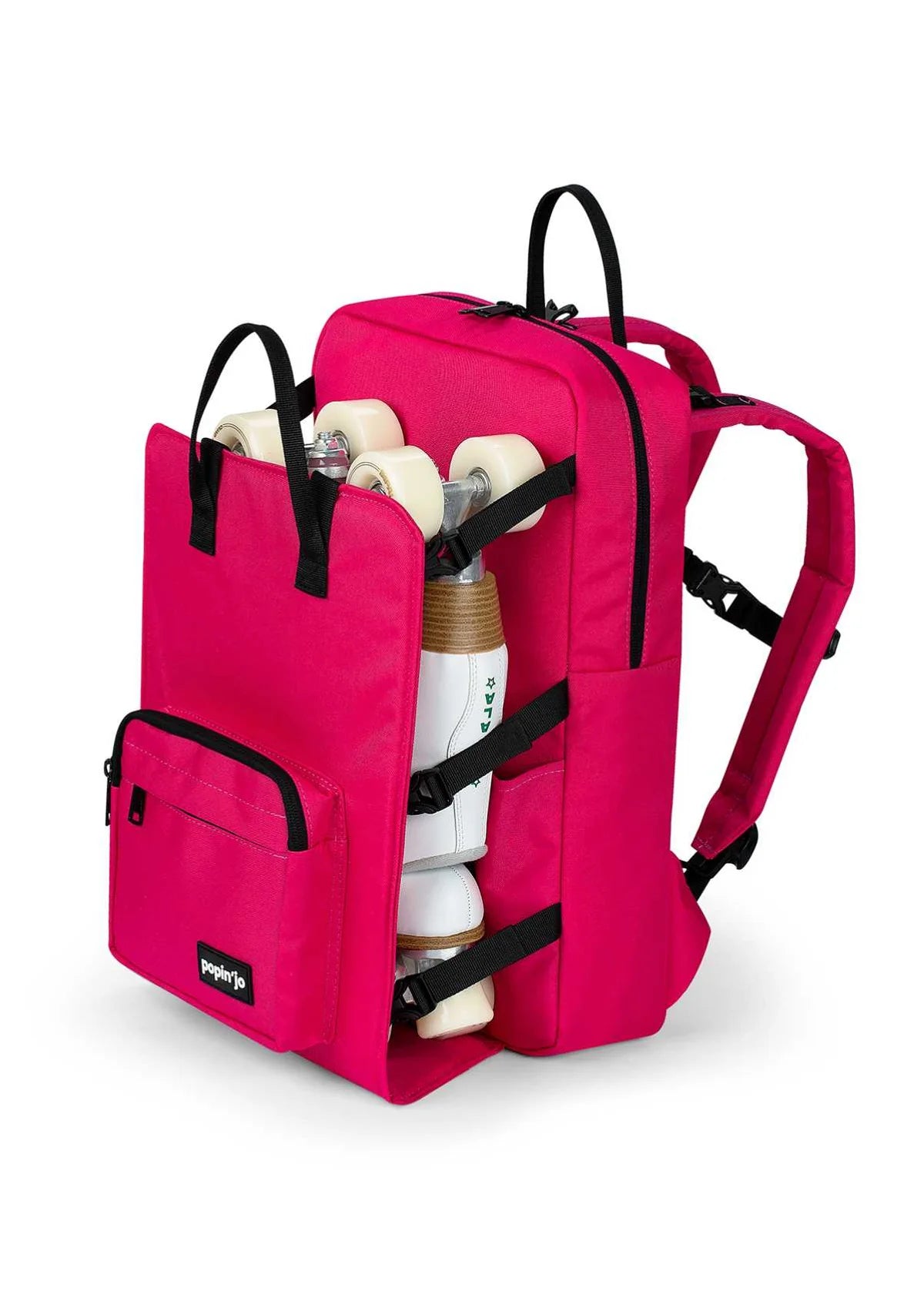 Popin'jo Big'Jo V2 Skateboard Backpack - Durable Waterproof Skate Bag for Men & Women with Padded Laptop Compartment - Perfect for Skateboarding, School, Travel & Daily Commute