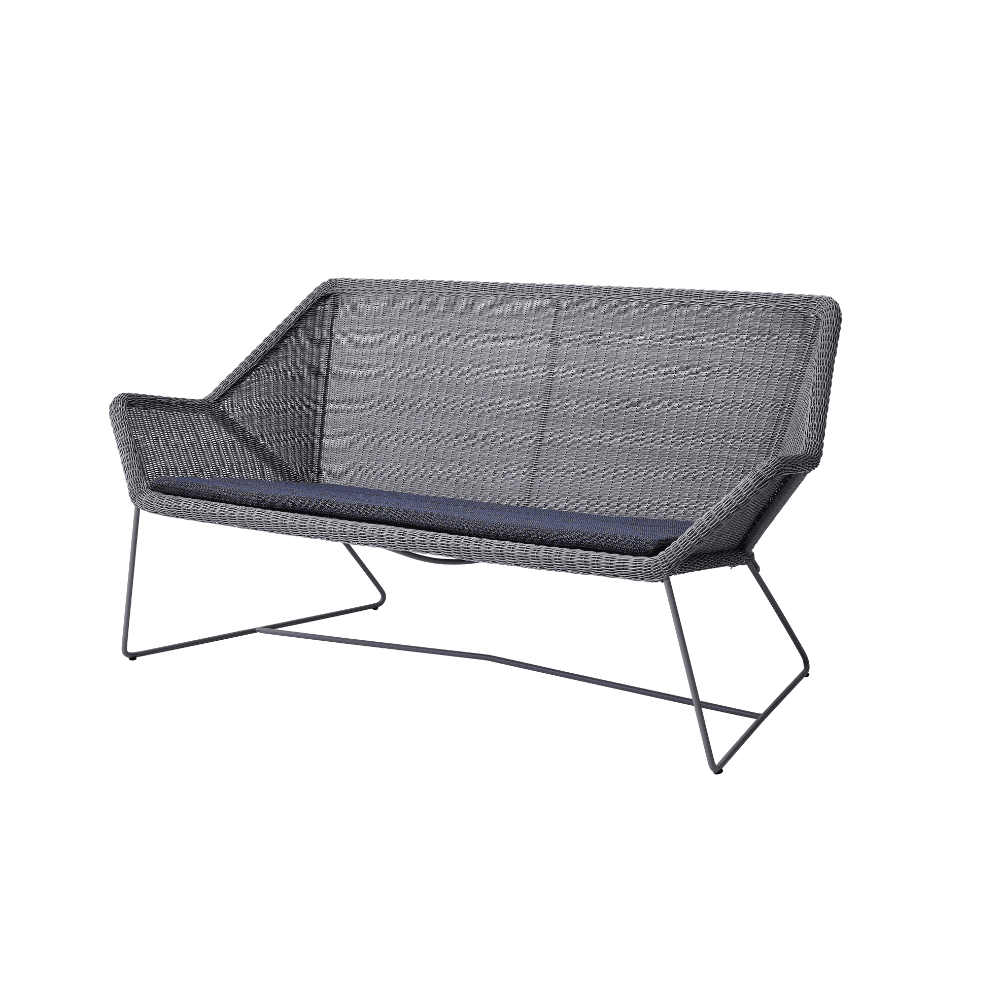 Breeze 2-Seater Outdoor Garden Sofa - Waterproof Wicker Patio Furniture Set for Backyard, Porch & Poolside Relaxation