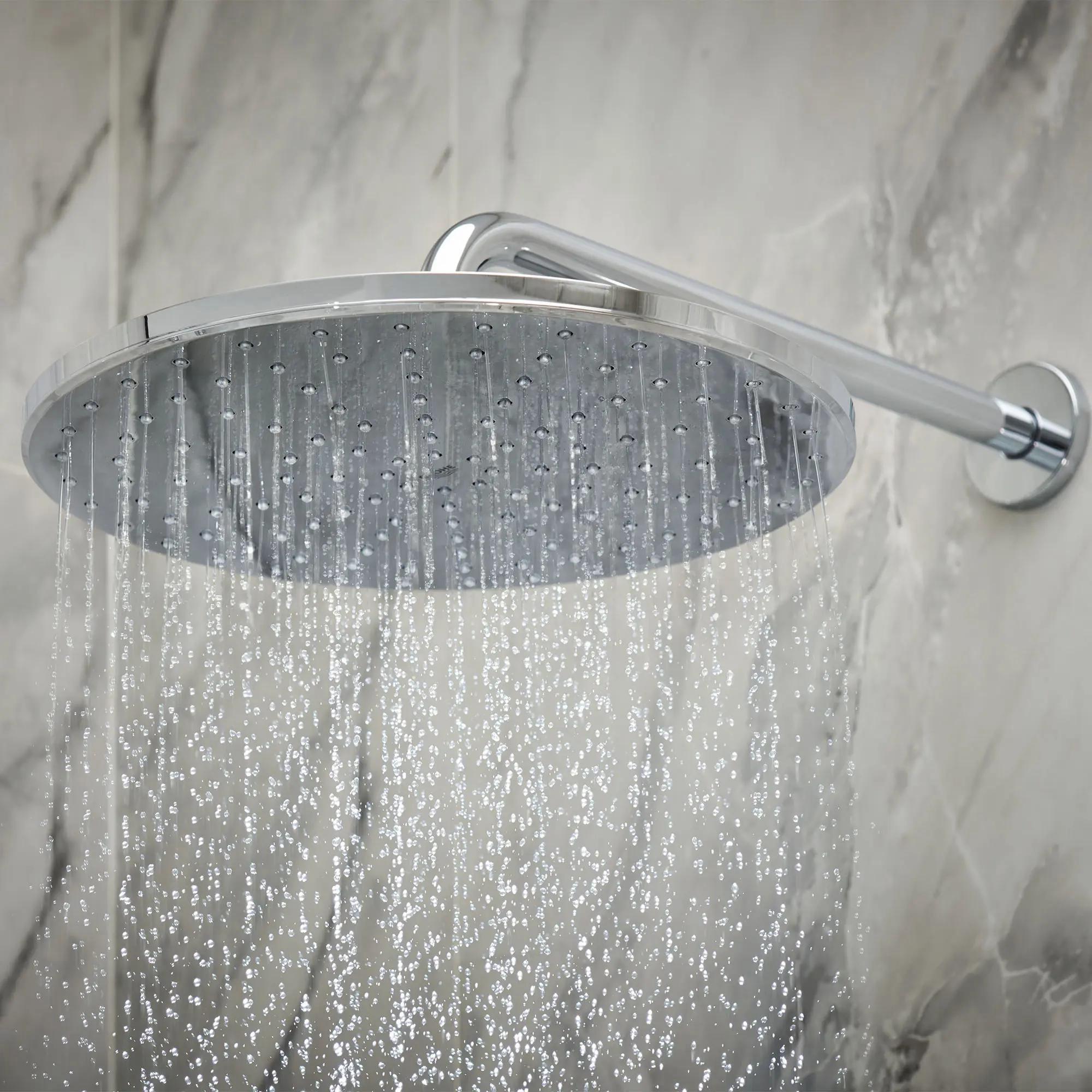 Grohe 310 Mono 12 Rain Shower Head in Chrome - High Pressure Water Saving Showerhead for Luxurious Spa-Like Bathroom Experience