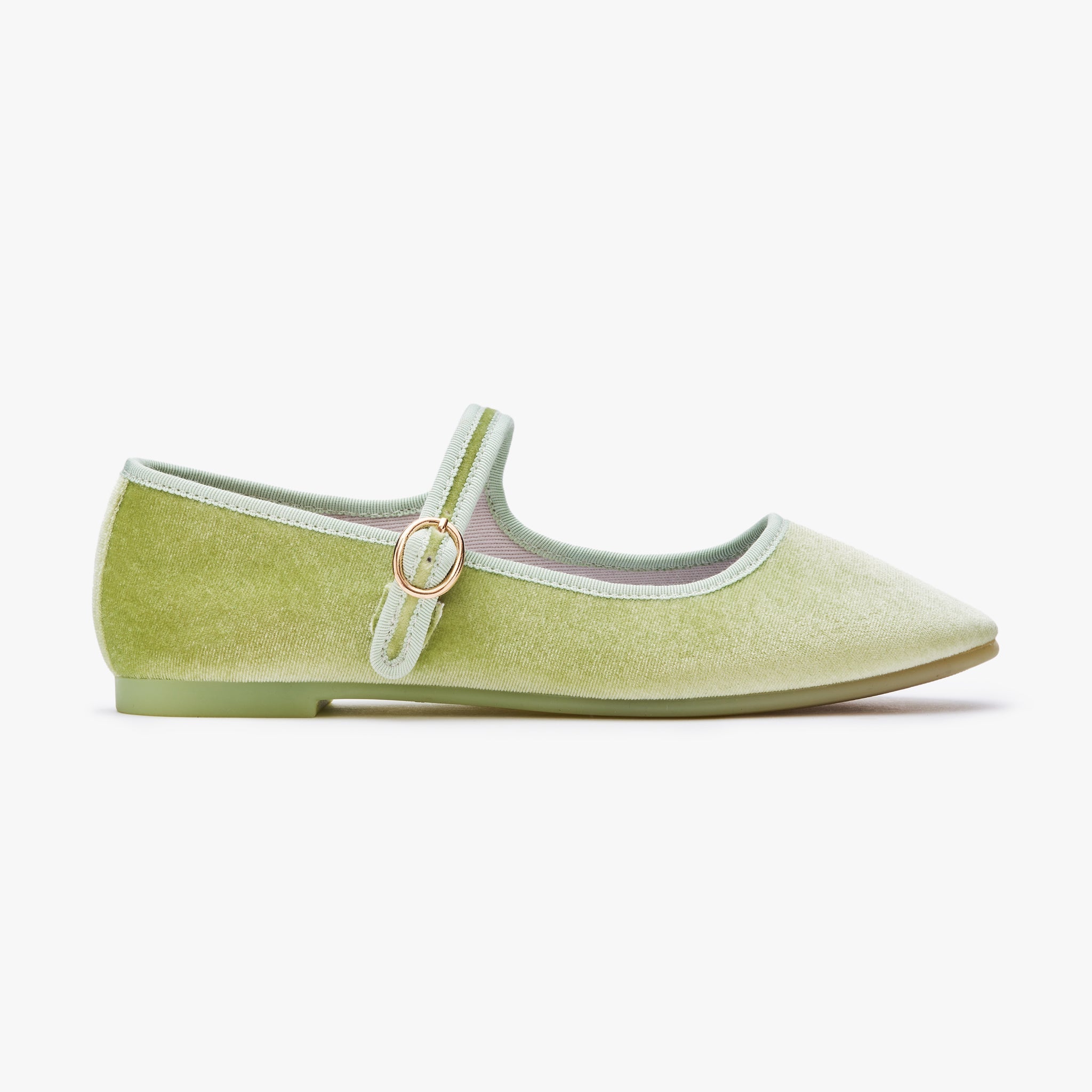 Belle Mary Jane Shoes for Women - Comfortable Lime Green Flats with Adjustable Buckle Strap - Perfect for Work, School & Casual Outfits