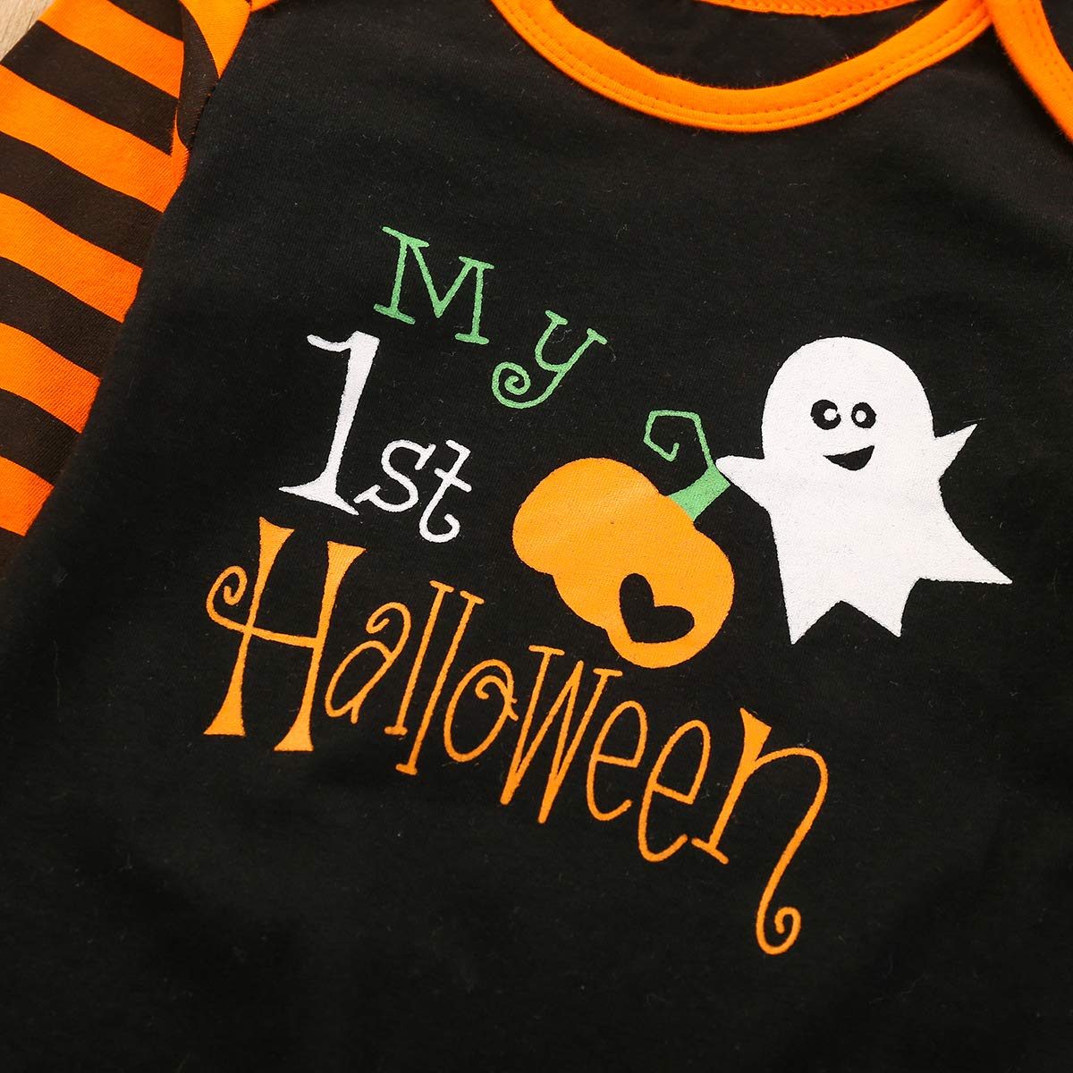 Unisex Baby Halloween Jumpsuit - Pumpkin Print Long Sleeve Romper for Newborns & Toddlers | Cute Costume for Boys & Girls | Perfect for Trick-or-Treating, Photo Shoots & Fall Festivals