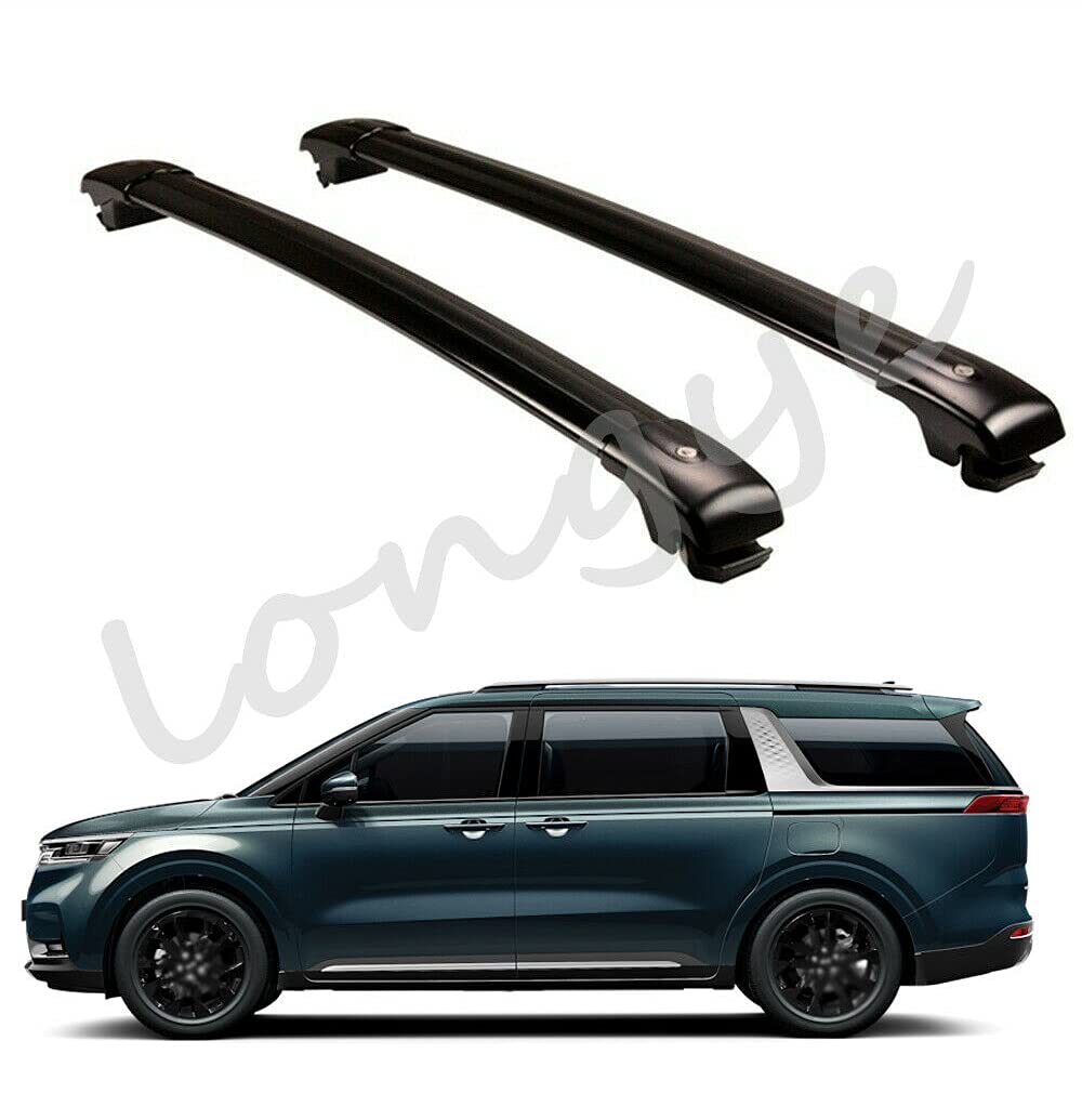 Lequer Adjustable Lockable Cross Bars Roof Rack Rail Carrier for KIA All New Carnival 2021-2025 SX & SX Prestige - Perfect for Road Trips, Camping & Outdoor Adventures
