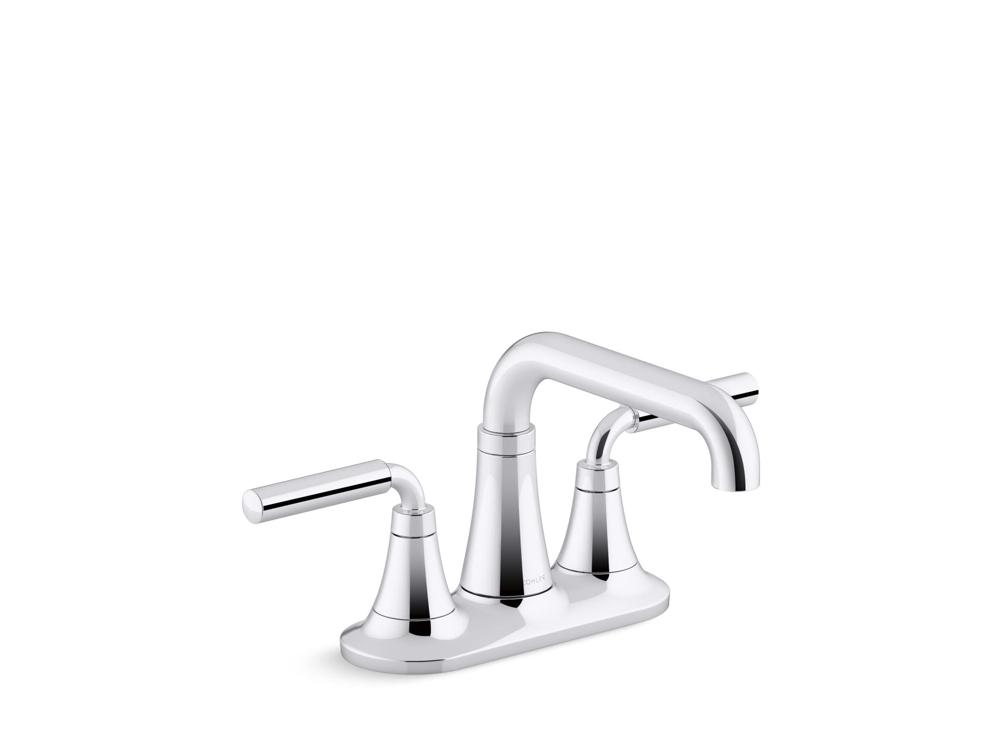 Kohler 27414-4K-CP Tone Centerset Bathroom Sink Faucet with Clicker Drain - 1.0 GPM, Polished Chrome - Perfect for Modern Bathrooms & Powder Rooms