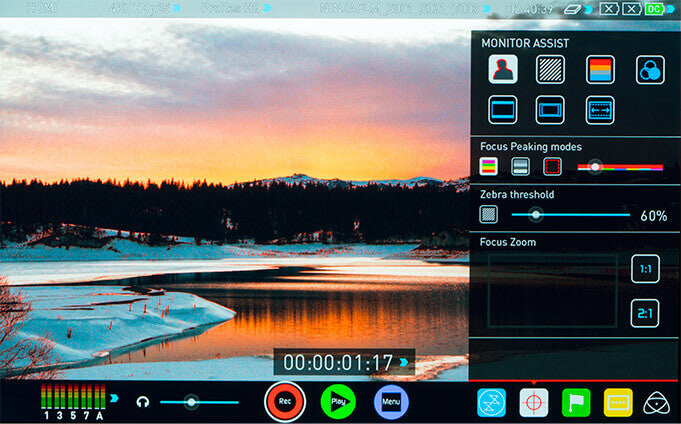 Atomos Ninja Flame 7” 4K HDMI Recording Monitor for DSLR & Mirrorless Cameras - Professional Video Production & Live Streaming Accessory
