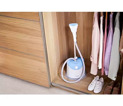 Philips Easy Touch Stand Steamer 1600W - Powerful Garment Steamer for Wrinkles, Clothes & Fabrics - Perfect for Home, Travel & Professional Use