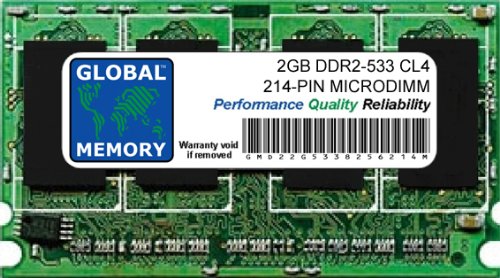 2GB DDR2 533MHz PC2-4200 214-PIN MICRODIMM Laptop Memory RAM - Upgrade for HP, Dell, Lenovo Notebooks - Improve Performance for Gaming & Multitasking