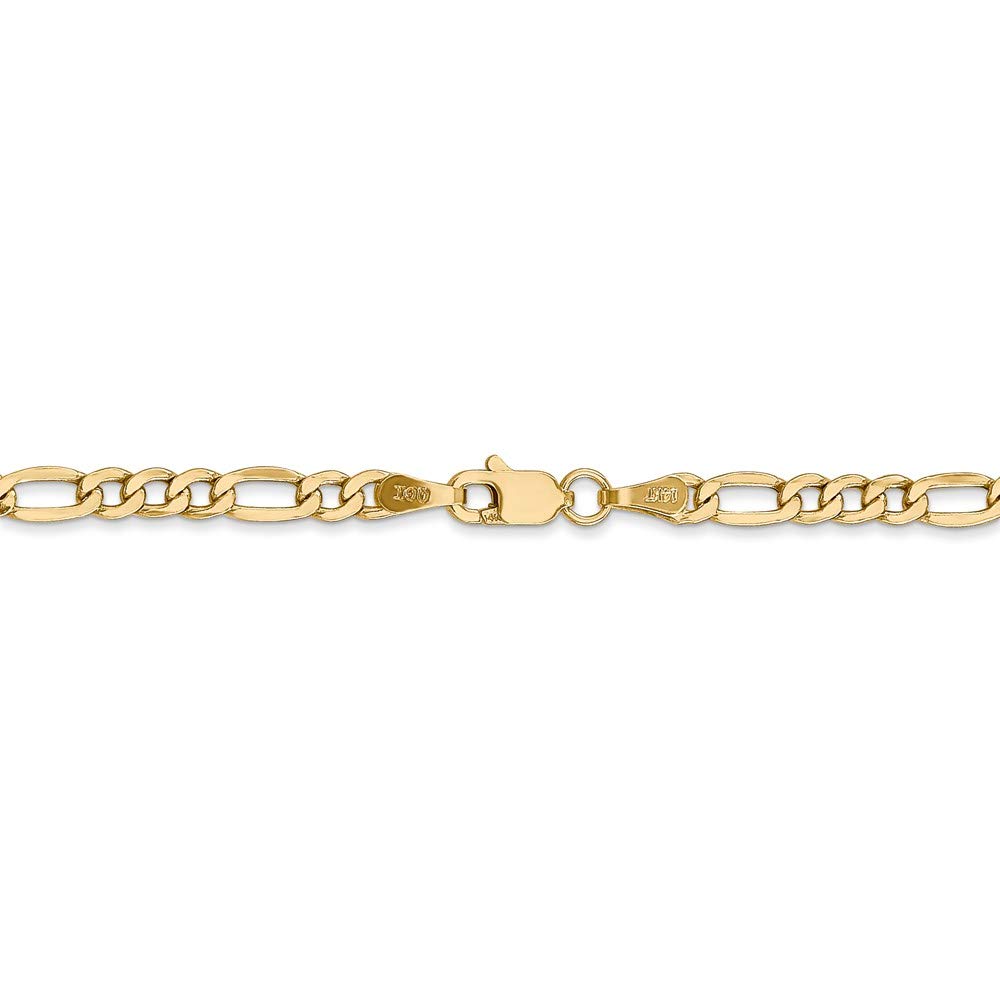 14K Yellow Gold Figaro Chain Necklace Bracelet Style 3.5mm - Perfect for Gifts, Layering & Everyday Elegance