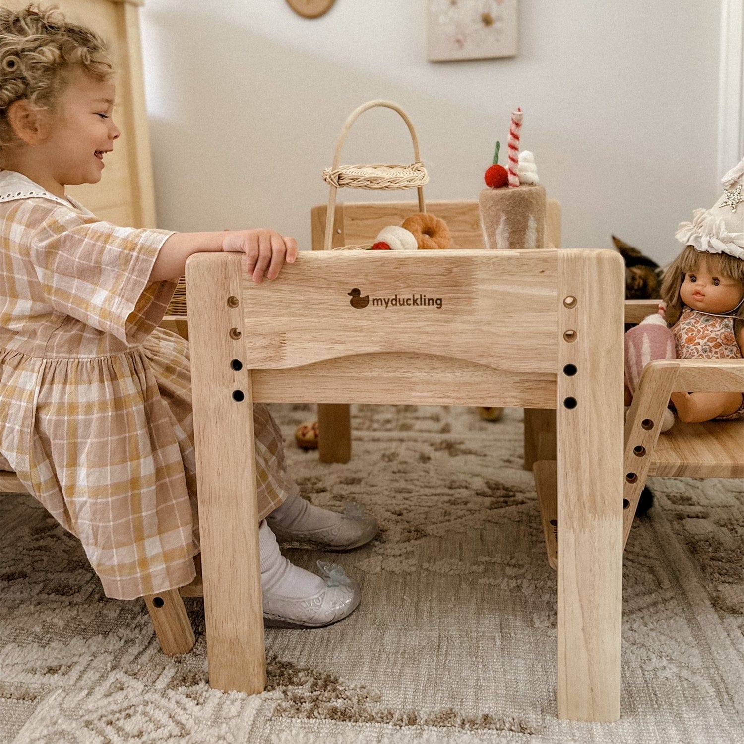 Adjustable Kids Table and Chair Set - Ergonomic Primary School Furniture for Home & Classroom Learning Activities - Perfect for Study, Arts & Crafts, Playtime