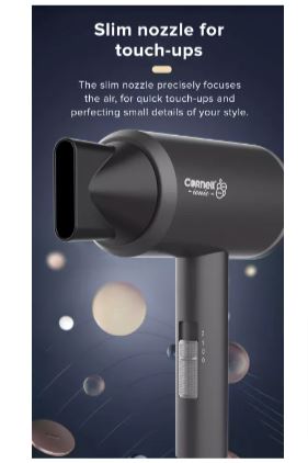 Cornell 1800W Ionic Hair Dryer with Styling Nozzle - Fast Drying, Frizz Control & Salon-Quality Styling for Home & Travel Use - CHDS1800G