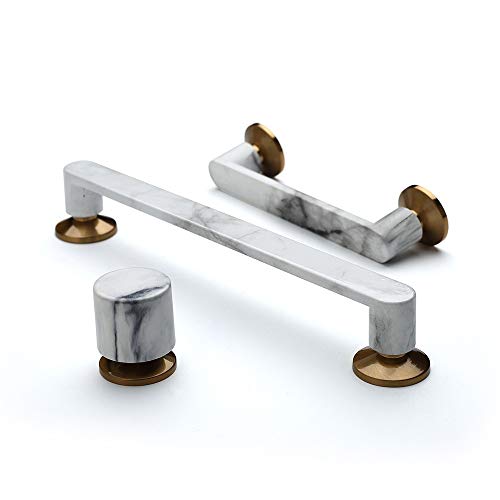 Marble Roman Style Cabinet Pulls - Elegant Drawer Knobs & Handles for Wardrobe & Furniture | Durable European Hardware for Kitchen, Bathroom & Closet Doors