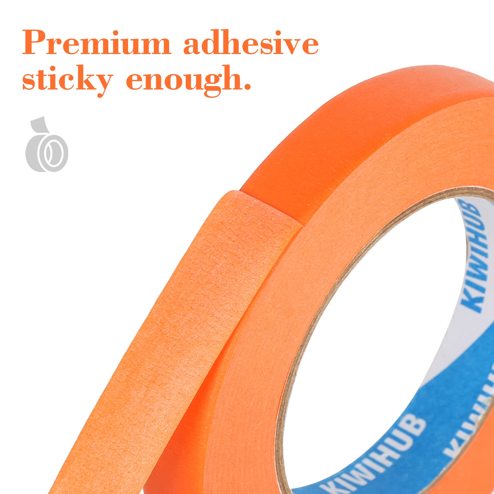 1 Inch x 60 Yards Orange Painter's Tape - Medium Adhesive Masking Tape for Painting, Labeling, DIY Crafts, Home Decor & School Projects | Perfect for Wall Painting, Arts & Crafts, Office Organization & Holiday Decorations
